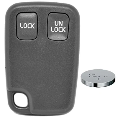 Imagen de Mando a Distancia para Llave de Coche, 1 Carcasa con 2 Botones y Pila CR2032 Apta Volvo