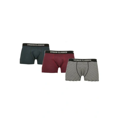 Imagen de Urban Classics Boxer Shorts 3PACK Culotte, Hombre, Talla: Large, Btlgrn/dblu+brgd/dblu+wht/blk