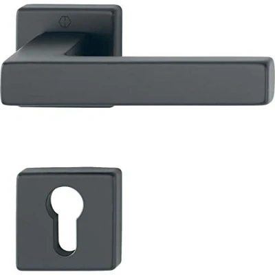 Imagen de HOPPE Austin Juego de mangos con roseta PZ, aluminio negro