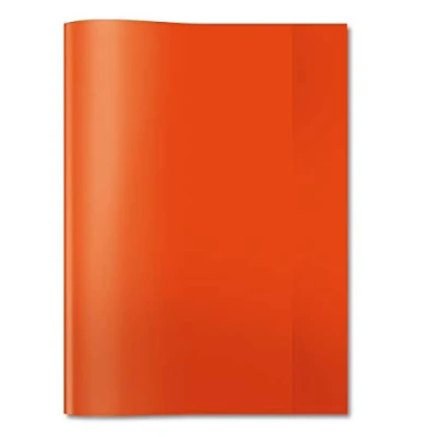 Imagen de HERMA Funda transparente para libro de ejercicios A4, hecha plástico lavable y resistente, chaquetas la escuela, color rojo 19891