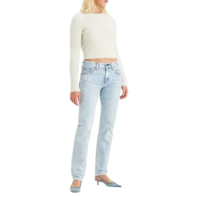 Imagen de Levi&#039;s Middy Straight Vaqueros rectos lightblue denim, Mujer, Talla: 30x29, Light blue denim