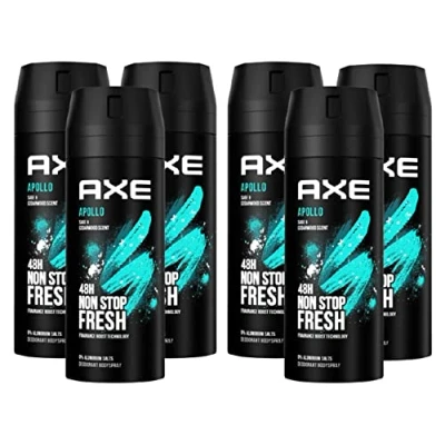 Imagen de Axe Spray corporal Apollo sin sales de aluminio, 6 x 150 ml