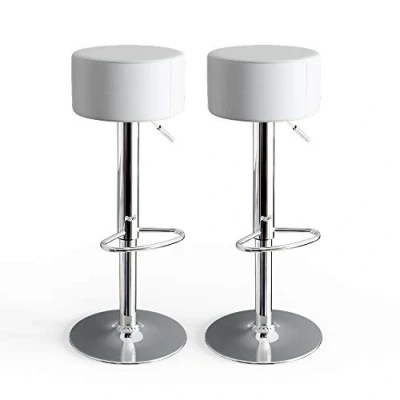 Imagen de Vicco Taburete de Bar Conjunto 2, Blanco, 38.5 x 92 cm 2 Partes