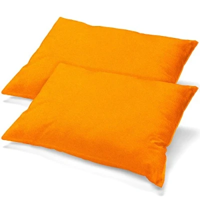 Imagen de aqua textil Classic Line Juego de 2 Fundas Almohada (40 x 80 cm), Color Naranja