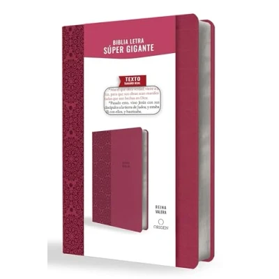 Imagen de Biblia Reina Valera letra súper gigante, símil piel fucsia / Spanish Bible Super Giant Print, Fuchsia Leathersoft