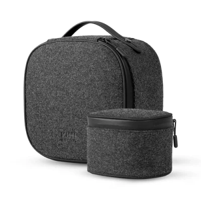 Imagen de KIWI design P4 Juego de Estuches Portátiles Dos Piezas Compatible con Meta Quest 3S/Quest 3/Quest 2/Vision Pro y Accesorios para Controladores Táctiles, Mini Estuche Viaje