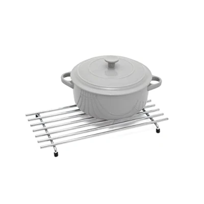 Imagen de simplywire Soporte de Rejilla metálica Resistente al Calor Protector encimera Cocina Grande Cromado