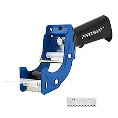 Imagen de Prosun Dispensadores de Cinta Adhesiva con Mango Ergonómico, 50mm Dispensador para Fácil Utilización en Trabajos Empaquetado, Azul
