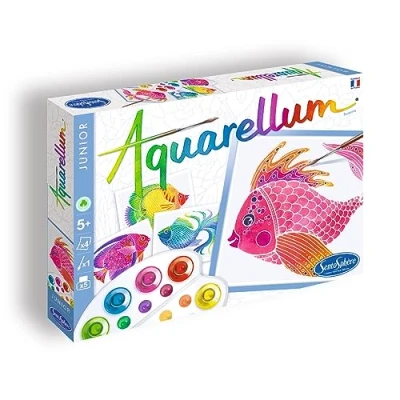 Imagen de Sentosphere 3900046 Junior peces Aquarellum pintura conjunto, 4 para colorear , color/modelo surtido