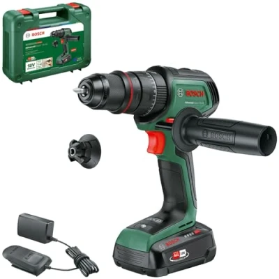 Imagen de Bosch Taladro de percusión con batería AdvancedImpact 18V 80 QuickSnap (taladrar percusión/atornillar; sist. 18V; Brushless; 82 Nm; portabrocas met. 13 mm; y cargador)