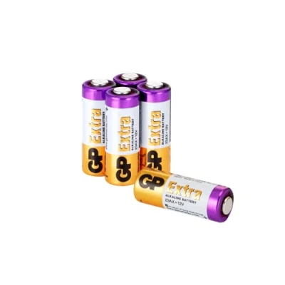 Imagen de Pilas 23a 12v mn21 paquete de 5 unidades gp extra duración larga, tecnología anti fugas, rendimiento elevado