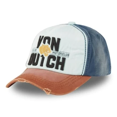 Imagen de Von Dutch Gorra de béisbol para hombre y mujer, ajustable, Marrón/Azul Marino/Azul claro, Talla única