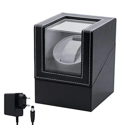 Imagen de Mcbazel Caja de Enrollador Reloj Automático Estuche Giratoria Pulsera Watch Winder Cuero PU