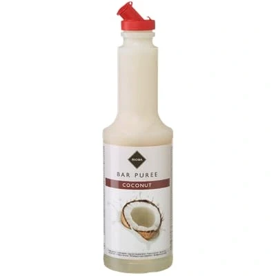 Imagen de Rioba Bar Purée Mix Siropes Coco, Fresa, Mango, y Fruta de la Pasión, Ideal para Cocteles Postres, 1,3 kg (3 BOTELLAS 1,300 ML., COCO)