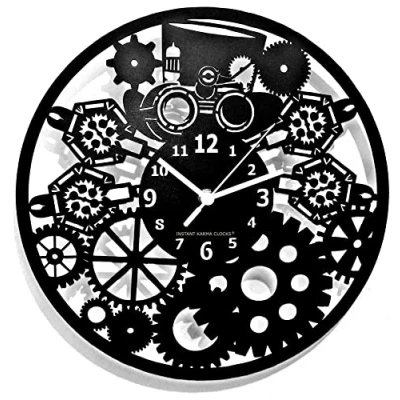 Imagen de Instant Karma Clocks Reloj de Pared Steampunk Retro Engranajes Idea Regalo Decoración