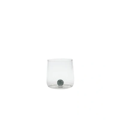Imagen de Zafferano Bilia Vasos de cristal borosilicato hechos a mano, adornados con bola colores en el interior, cl 44 h 90 mm d 88 mm, juego 6 unidades (gris)