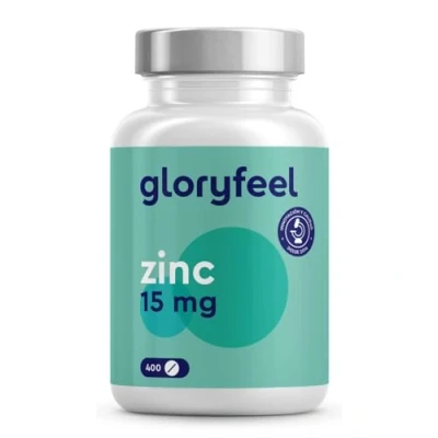 Imagen de Zinc 15mg 400 Tabletas (13 meses) Favorece la piel, el cabello y las uñas Gluconato de Vegano, Probado en laboratorio sin aditivos