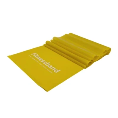 Imagen de ATC Handels GmbH Banda de fitness 1.5 m, 2.5 5.5 m y 25 mx15.5 cm en 6 grosores diferentes resistencia, entrenamiento fuerza yoga, extra ligero amarillo