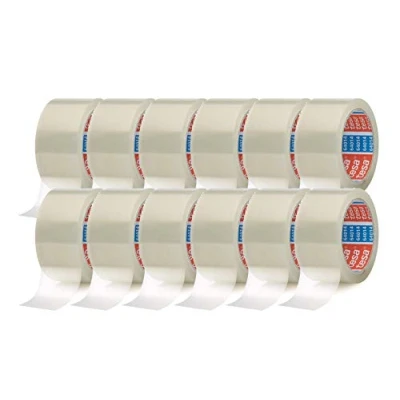 Imagen de tesa cinta adhesiva del paquete (66 m x 50 mm) (12 Rollos/transparente)