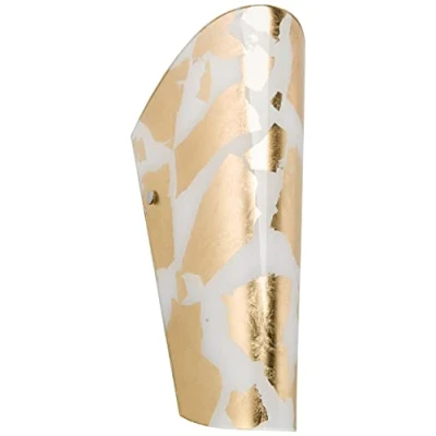 Imagen de Selène Agradable aplique de pared Bloom blanco hoja oro
