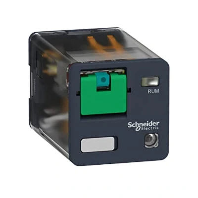 Imagen de Schneider Electric RUMC32BD Relé 3Co 10A, Botón Test y Led 24Vdc, Juego de 10