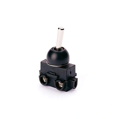 Imagen de ORION LIGHTSTYLE Interruptor basculante ON/OFF 250V 1 polo 2 (1) A LS Dorado/plateado envejecido Lámpara de mesa pared (negro)