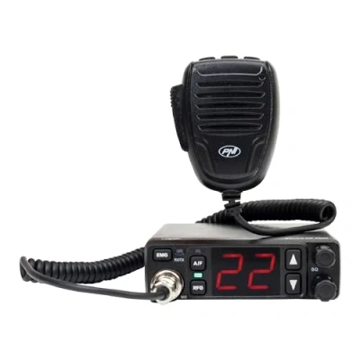 Imagen de Estación de Radio PNI Escort HP 5500 CB, multiestándar, 4W, Am FM, 12V/24V, ASQ, RF Gain, Toma Encendedor Cigarrillos incluida