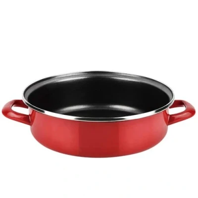 Imagen de Fagor 78574 Tartera Optimax Acero Aisi 430, Rojo, D 24 cm, Polyester, Negro