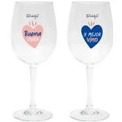 Imagen de Mr. Wonderful Set de 2 Copas vino Buena vibra y mejor personalizadas Capacidad 475 ml