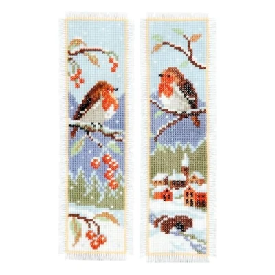 Imagen de Vervaco de 0155656 Cruz Stick Paquete marcapáginas (2 Unidades, algodón, Blanco, 6 x 20 0,3 cm