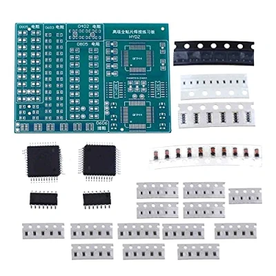 Imagen de Reland Sun SMD SMT Components Tablero de práctica soldadura para principiantes, kit bricolaje