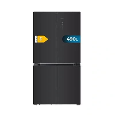 Imagen de Frigorífico americano Cecotec Bolero CoolMarket 4D 490 Glass E, No Frost, 183 cm, l, Inverter Plus, Puertas de cristal,