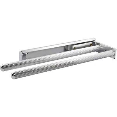 Imagen de OBF Grimme Pluto Toallero Extensible (2 Brazos, Aluminio Brillante), Cromo anodizado, Länge 442 mm