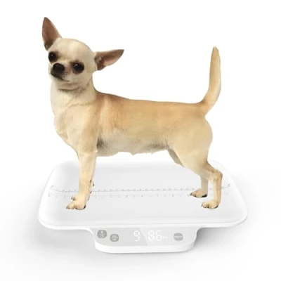Imagen de Báscula multifuncional para mascotas recién nacidas, precisión 0,035 oz, máximo 15 kg/33,06 libras, adecuada animales pequeños