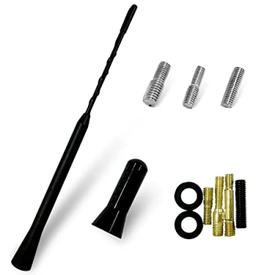 Imagen de Antena de Coche Universal 23 cm Con Decoración Negra 3,5 FM/AM, Función Recepción Señal Potente