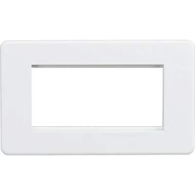 Imagen de Knightsbridge SF4GMW Sin tornillos 4G Placa frontal modular Matt Blanco