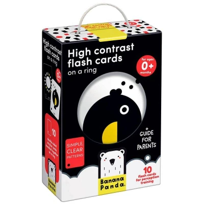 Imagen de Flash cards de alto contraste desde nacimiento Banana Panda