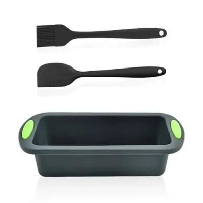 Imagen de DHSBGWSX 1 molde para pan, espátula, cepillo, de silicona pan silicona, hornear pasteles,