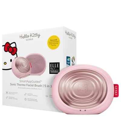 Imagen de GESKE x Hello Kitty Cepillo facial térmico sónico SmartAppGuided™ 5 en 1 limpieza de la piel con función calor Masajeador eléctrico
