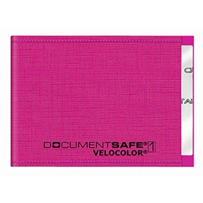 Imagen de VELOFLEX 3271371 funda para tarjeta Document Safe, de crédito, protección RFID/NFC, bloqueador RFID, 90 x 63 mm, rosa, 1 unidad