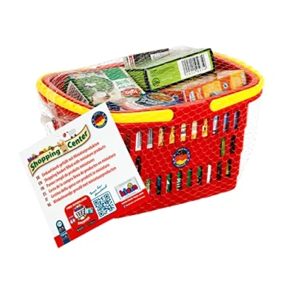 Imagen de Theo Klein 7218 Cesta de la compra, Llena productos alemanes para tienda, Juguete niños desde 2 años
