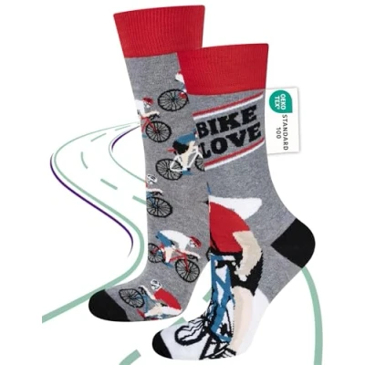 Imagen de soxo Ciclismo Calcetines Hombre Divertidos Algodon Invierno Regalo Colores Socks Con Dibujos 40 45 Bicicletas