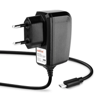 Imagen de subtel® Cargador Compatible con Nintendo Classic Mini NES/SNES, Cable de Carga Micro USB 1.2m 2A / 2000mA para mandos/Consolas
