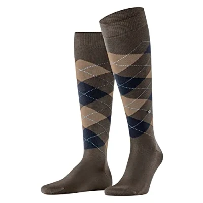 Imagen de Burlington Manchester M KH algodón largo estampado 1 par, Calcetines largos Hombre, Marrón (Chocolate 5043) nuevo ecológico, 40 46