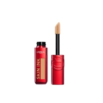 Imagen de L&#039;Oréal Paris Base de Maquillaje Corrector, Fórmula Semipermanente Larga Duración, Acabado Mate Natural, Adecuado para Pieles Sensibles, Infaillible Skin Ink, Tono: Medium Cool (318)