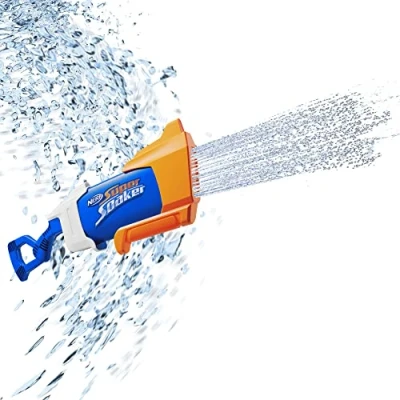 Imagen de Super Soaker Nerf Rainstorm Pistola de Agua empapada, diversión al Aire Libre para niños, Adolescentes y Adultos, Color plástico (Hasbro F3890FF2)