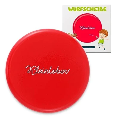 Imagen de Kleintober Disco de Lanzamiento Premium I Flying Disc, Frisbee en Rojo con Instrucciones Juego, Incluye 20 cm diámetro para niños y Adultos, Deportes al Aire Libre Juegos