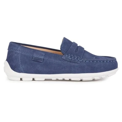 Imagen de Geox J New Fast Boy A, Mocasin, Azul Marino y Blanco, 31 EU