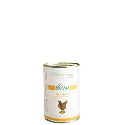 Imagen de OrganicVet Comida húmeda para Perros BioVet con arroz orgánico, calabacín orgánico y Calabaza orgánica, 6 Unidades (6 x 400 g)