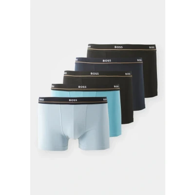 Imagen de BOSS Hombres Trunk 5P Essential Juego de cinco boxers cortos algodón elástico con cintura logotipo, Divers980, L